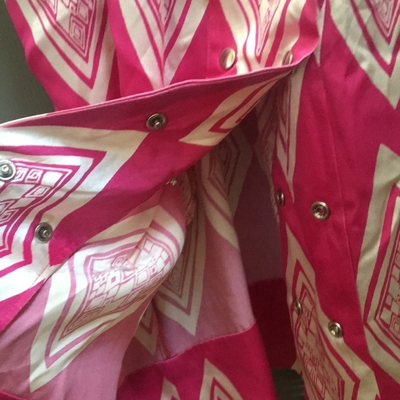 IVANAhelsinki 100% silk dress finish Nordic designer. Snap buttons, Sz 36EUR geo - Picture 5 of 10